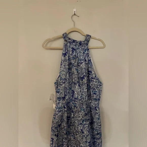 Hyacinth House - Tuckernuck Blue White Halter Neck Midi Dress- Size XXL - NWT - Picture 12 of 13